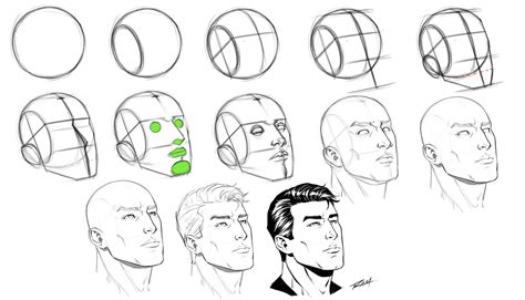 how to draw a head shape.